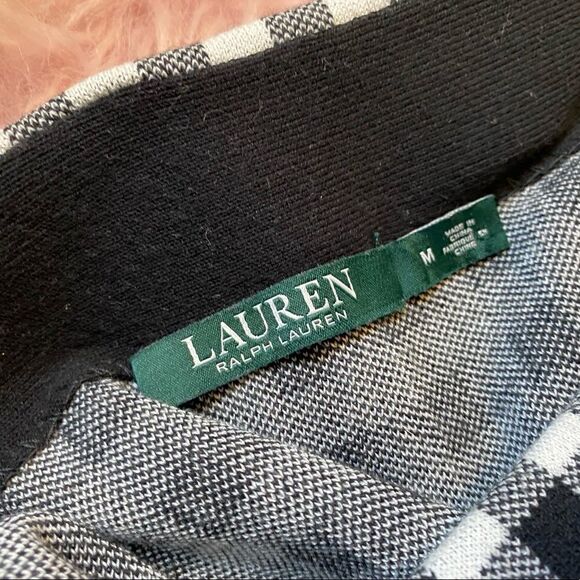 Ralph Lauren Black & White Plaid Small Sweater Pencil Skirt - Picture 2 of 3